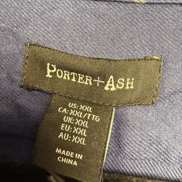 Cotton Cashmere Mens XXL Blue Shirt Button Down Long Sleeve Collared Top NWT - Picture 4 of 8